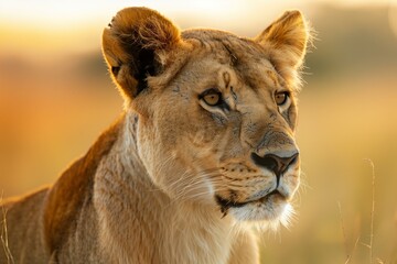Obraz premium Portrait photograph of a lioness