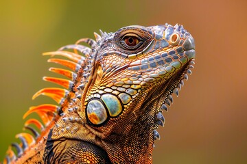 Fototapeta premium Portrait photograph of an iguana 1