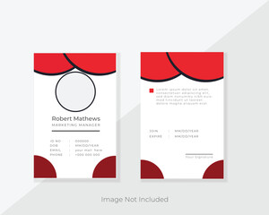 Simple vector office ID card design template