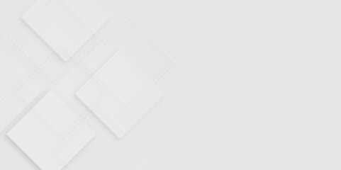 Fototapeta premium Vector abstract modern wide banner background, White gradient abstract background with shapes elements.