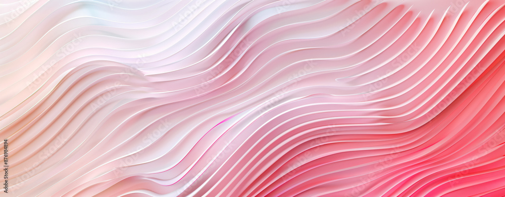 Poster abstract background with wavy lines in coral color, illustration. abstract background with wavy line