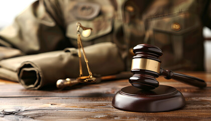 Notary stamping document at wooden table in office, closeup
