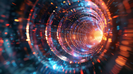 Obraz premium Endless horizons innovation limitless possibilities advanced technology abstract concept