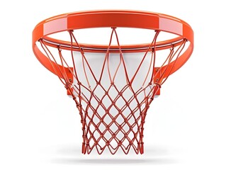 A basketball net with a white net 