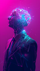 Person with brain outline