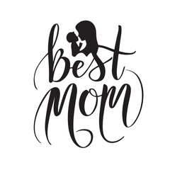 Best Mom typography T Shirt Design.
