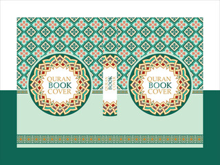 Arabic Islamic Style Book Cover Design with Arabic Pattern Border