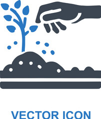 Weeding the garden beds icon