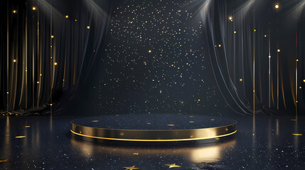 The stars shine, the lights on the stage sparkle, creating a luxurious atmosphere