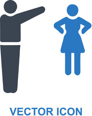 Quarreling Parents Icon in Negative Parenting