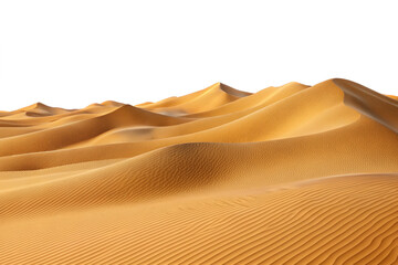 desert sands on a transparent background. Generative AI