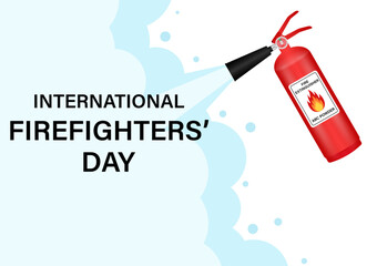 Fire Extinguisher. International Firefighters Day. Vector Illustration.