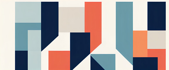 illustrazione con elementi geometrici a tema astratto contemporaneo