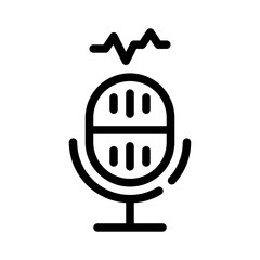 microphone line icon