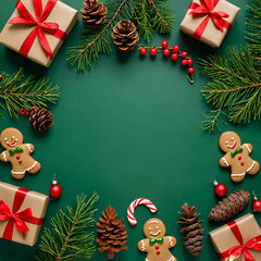 Gingerbread cookies frame
