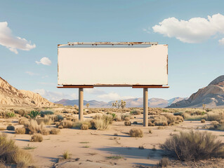 a desert electronic display mockup