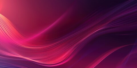 Vivid abstract wave pattern with pink and purple gradient. Smooth flowing lines create a dynamic and vibrant visual background.