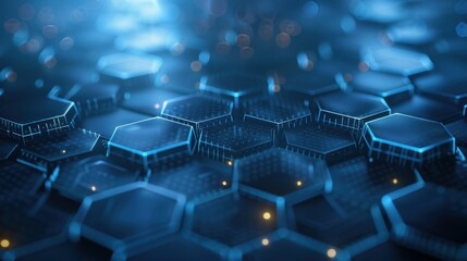 Obraz premium Abstract Digital Hexagon Pattern