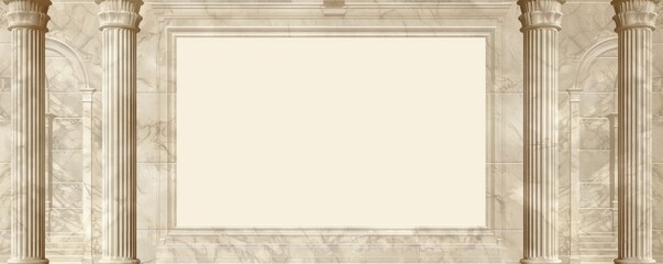 Classical Pillars and Blank Wall