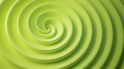 Obraz premium Minimal 3D rendering of concentric circles on a solid lime green background
