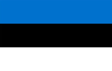 The official national flag of Estonia. Flag of the Republic of Estonia. Vector illustration