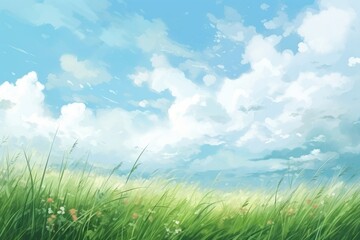 Green grasses green sky backgrounds.