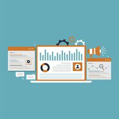 Video marketing social media and advertisement concept