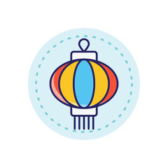 Lantern vector icon 