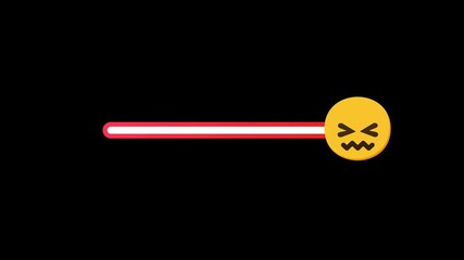 Persevering Face Emoji Social media poll Animation
