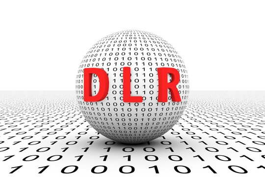 DLR conceptual sphere binary code 3d illustration