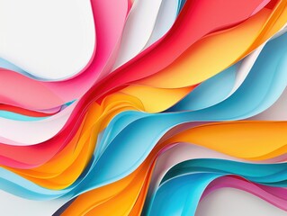 Fototapeta premium Abstract Background with Curved Shapes