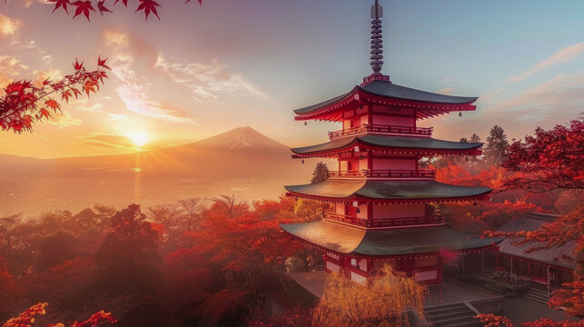 The day of the autumn equinox in Japan. symbolizing the balance of the day on the day of the autumnal equinox