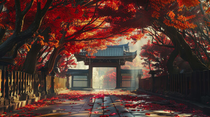 The day of the autumn equinox in Japan. symbolizing the balance of the day on the day of the autumnal equinox
