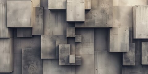 Abstract background with blocks in gray and beige tones, strict lines, minimalist design, neutral colors.