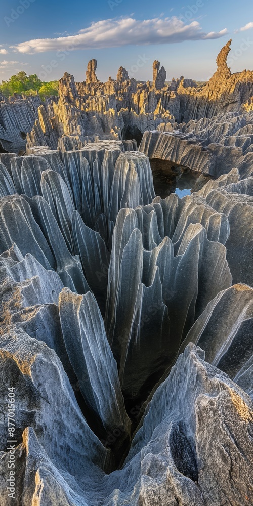 Poster volcanic rock surface with sharp formations. nature background, macro texture. botanical elements ac