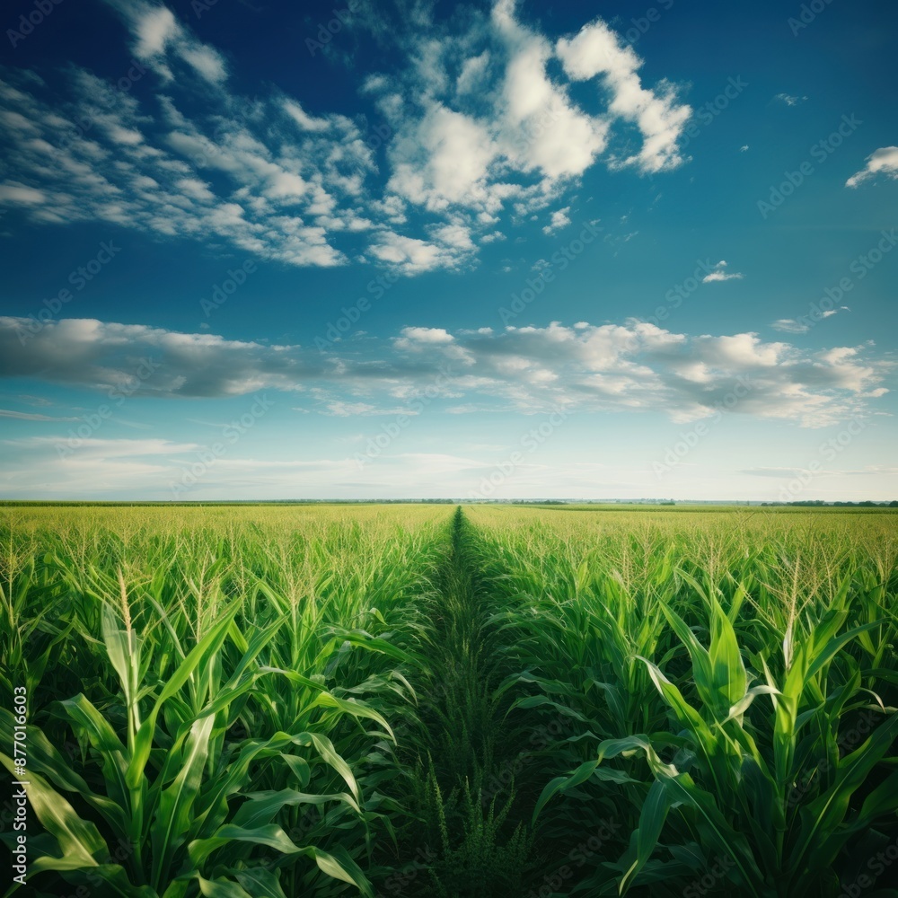 Poster crop field agriculture landscape grassland.