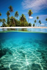 Paradise island tree landscape outdoors.