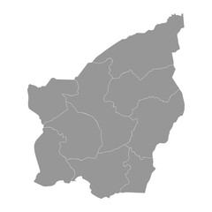 San Marino map with administrative divisions. Vector illustration.