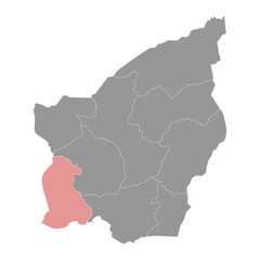 Chiesanuova castelli map, administrative division of San Marino. Vector illustration.
