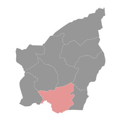 Fiorentino castelli map, administrative division of San Marino. Vector illustration.