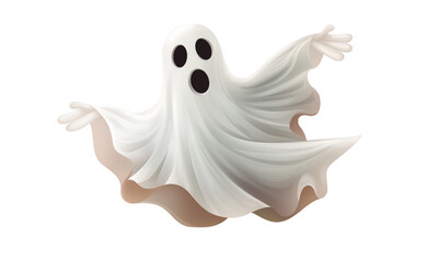 halloween ghost bat on transparent background 
