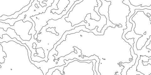 Vintage contour mapping illustrations of map lines, topographic contour lines vector map seamless pattern abstract white topography lines background contour maps landscape terrain vector illustration.
