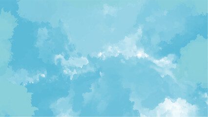 Abstract blue watercolor background.Hand painted watercolor. vector