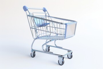 Shopping Cart with Laptop
