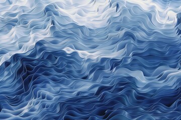 Obraz premium Blue Waves Abstract