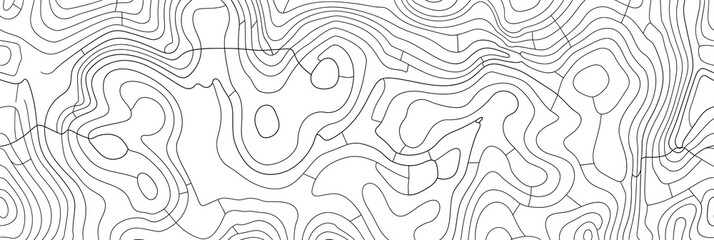 Contour Lines on White Background