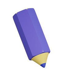 blue pencil within 3D style 