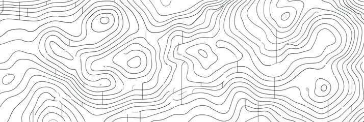 Obraz premium Contour Lines on White Background