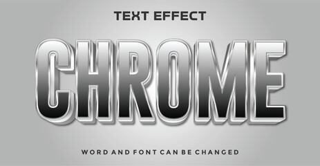 Chrome editable text effect