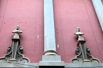 City views, facades of Santa Cruz de Tenerife, on the volcanic island of Tenerife, Spain